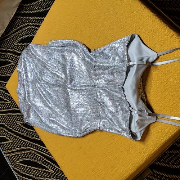 Speechless silver foiled party dress winter formal metallic - Picture 7 of 11